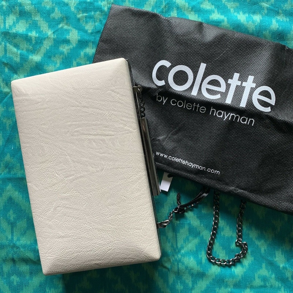 Beige CLUTCH, HANDBAG PURSE by Colette Hayman NWOT